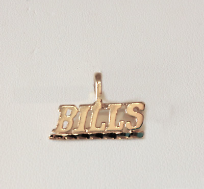 #ad Buffalo Bills Pendant Team Name Necklace Pendant Charm 24k Gold Plated Bills $15.49