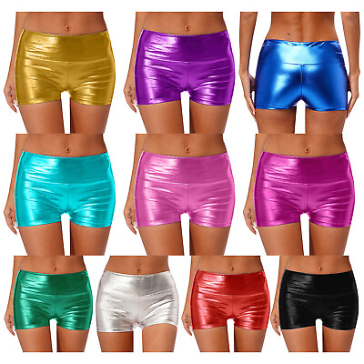 #ad Womens Bottoms Club Dance Shorts High Waist Activewear Boy Cut Costumes Booty $6.99
