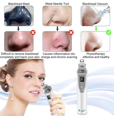 #ad 2 BLACKHEAD Suction Beauty Device Blue LIGHT amp; RED Light For aging acne lot 2 $37.59
