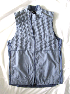 #ad Nike Aeroloft Men#x27;s Lightweight Blue Running Vest Jacket Size L A237 *READ $32.47