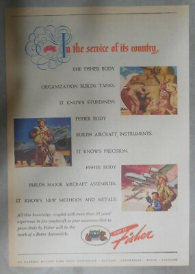 #ad Chrysler War Production: In Service of it#x27;s Country 1945 Size:11 x 15 Inches $20.00