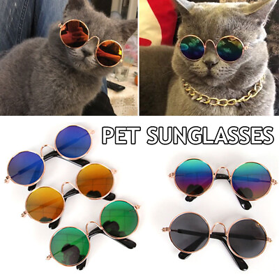 Pet Dog Sunglasses UV Protection Safety Vintage for Small Medium Dog Eye Wear $1.80