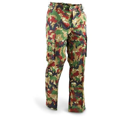 #ad #ad Original Swiss Army Pants M83 Combat Alpenflage Camo Field MEDIUM Switzerland $39.99