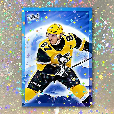 #ad Sidney Crosby Holographic Planet Ice Sketch Card Limited 1 5 Dr. Dunk Signed $29.99