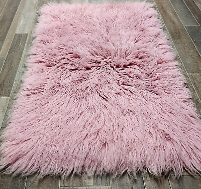 #ad SUPER THICK 3X5 FLOKATI RUG PLUSH 3000GSM WEIGHT LONG 3.5quot; PILE WOOL RUG $119.00