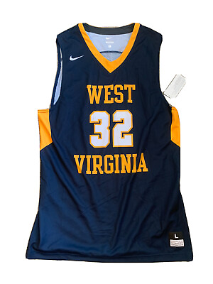 #ad Nike West Virginia Basketball Jersey #32 Men#x27;s size Large NEW Sleeveless V neck $22.99