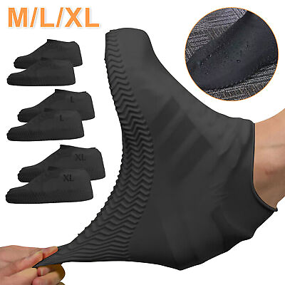 #ad Anti slip Silicone Rain Shoe Covers Reusable Waterproof Shoes Cover Protector $9.98