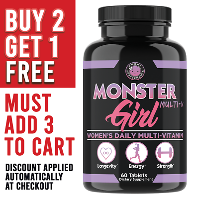 #ad Angry Supplements Monster Girl Multi V Women#x27;s Daily Multi Vitamin $14.99
