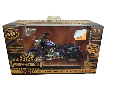 #ad Ertl 1 18 Series 1 Harley Davidson 2003 Road King Classic Purple $20.00