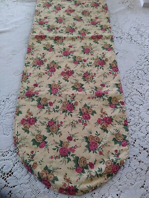#ad Handmade Quilted Vintage Floral Table Runner 12 1 2quot; x 39 1 2quot; Green Backing $28.99