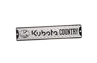 #ad KUBOTA Country Street Sign Diamond Plated Letters Embossed 0.24” 5”X24” $22.99