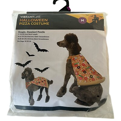 #ad Halloween Dog Costume Pizza Medium 20 50 Pounds Beagle Standard Poodle $8.99