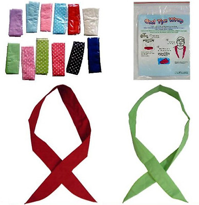 #ad 12 WATER COOL neck TYE WRAP bandana cooling headband expanding necklace cold new $31.24