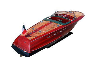 #ad Wooden Model Boats Handicraft Riva ARISTON Painted Assembled Wooden Boat Dec... $374.80