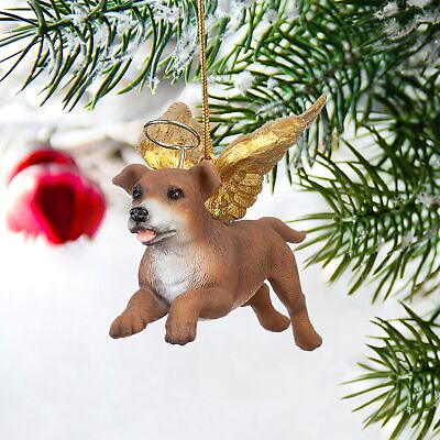 #ad Design Toscano Honor the Pooch: Pit Bull Holiday Dog Angel Ornament $15.21