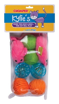 #ad Chomper IDC10064 Plush Rubber Large Mouse amp; Ball Cat Pet Toy $10.55