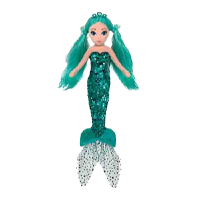 #ad TY Sea Sequins Plush Mermaid AZURE Medium Size 18 inch New $22.89