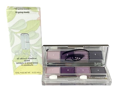#ad Clinique All About Shadow Quad 10 Going Steady Long Wearing Purple Hues NIB $25.17