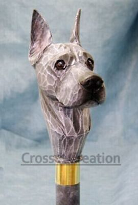 #ad #ad Dog look designer handmade Wooden Walking Stick Cane Great Dane Dog Head Handle $128.50