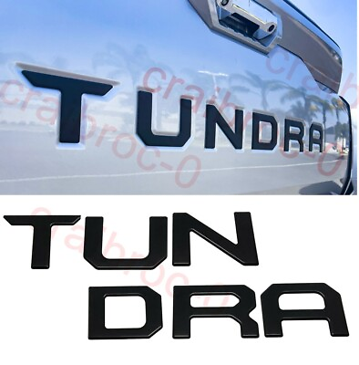 #ad NEW Matte Black Rear Emblem Decal for 2022 2023 2024 TUNDRA Tailgate Letters $29.89