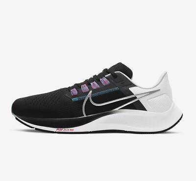 #ad Nike Zoom Pegasus 38 Black Metallic White Fuchsia Silver CW7356 003 Men#x27;s $79.99