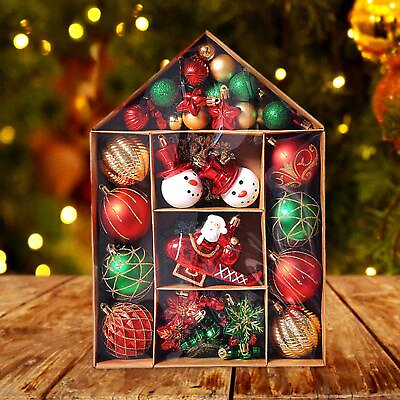 #ad 70 Pieces Christmas Tree Ornaments Decorative Decorative Hanging Baubles for $30.04