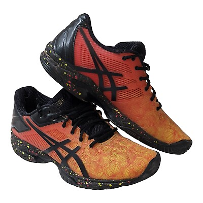 #ad Asics Womens Sz 7 Gel Solution Speed 3 E650N Orange Swirl Running Shoes Sneaker $27.99