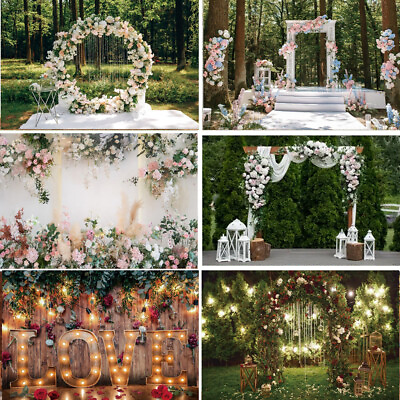#ad Wedding Bridal Floral Flower Wall Party Decor Background Photography Backdrop $85.49