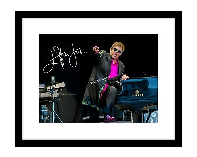 #ad Elton John 8x10 signed photo print playing Yamaha piano in concert autographed $11.99
