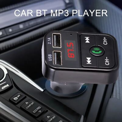 #ad Dual Usb Charger Handsfree Wireless Bluetooth Fm Mp3 Player Car Accessories $13.00