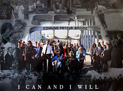 #ad Selma March Poster I Can And I Will 50th Anniversary African American 18x24 $16.99
