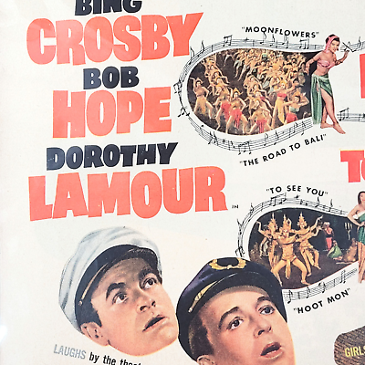 #ad Road To Bali Teaser Flyer Bob Hope Bing Crosby 1952 Paramount Vintage Original $25.94