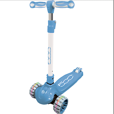 #ad Kids Fiat Youth Glow Kick Scooter in Ice Blue Ages 3 8 Years With LED Light Up w $49.99