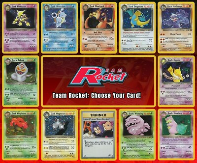 #ad 2000 Pokemon Team Rocket: Choose Your Card All Pokemon Available $149.95