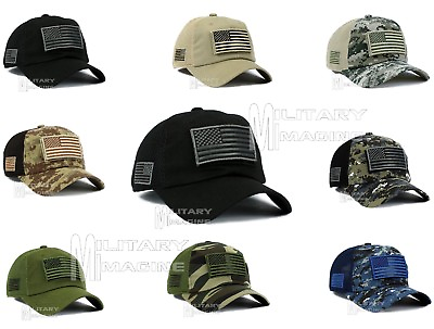 #ad Tactical Operator With USA Flag Patch Micro Profile Mesh Military Cap Hat $14.99