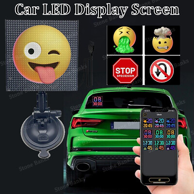 #ad Car LED Display Screen Bluetooth App Controlled Pixel Smart Animated DIY Light $32.99