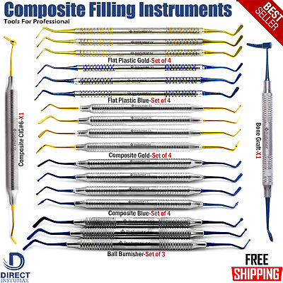 #ad Dental Composite Filling Instruments Titanium Coated Gold amp; Blue Tips INSTUMAX® $8.70