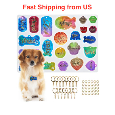 Shiny Custom Dog Tag Keychain Pendant Silicone Resin Mold Ship from US $9.80