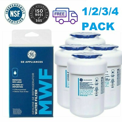 #ad 1 4Pack GE MWF New GenuineSealed GWF 46 9991 MWFP Smartwater Fridge Water Filter $12.68
