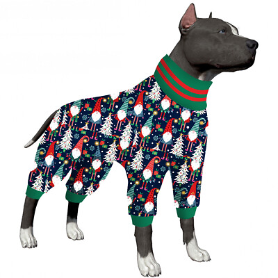 LovinPet Large Dog Christmas Pajamas For Dogs Strecthy Sleep Warm Post Sugery $24.14