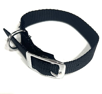 #ad 1 2quot; Nylon Black Dog Collar Choose 12 14 16 18quot; 5 8” Adjustable Buckle OBO $9.89