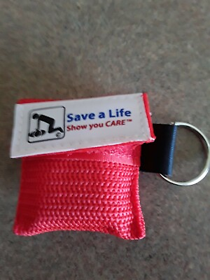 #ad  5 Save A Life Show You Care C P R  Emergency Face Shield on Key Ring $5.00