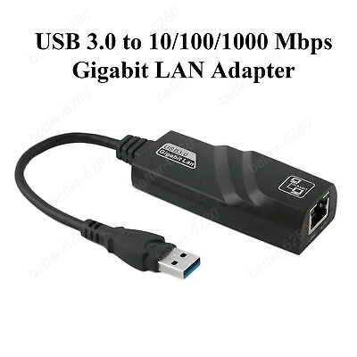 #ad USB 3.0 to 10 100 1000 Mbps Gigabit RJ45 Ethernet LAN Network Adapter For PC Mac $8.99