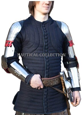 #ad Medieval European Full Arm Armor LARP Costume Silver LARP Reenactment $159.79