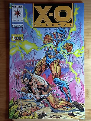 #ad 1993 Valiant Comics X O Manowar 14 Bart Sears Cover Artist FREE SHIPPING $8.00