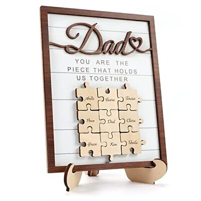 #ad amp; Children Name Puzzle Piece DIY Sign Plaque 8#x27;#x27;x10#x27;#x27; You Are The Piece Dad $32.45