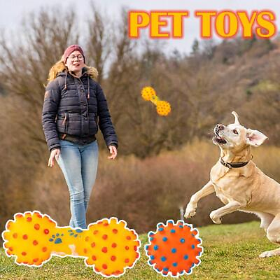 #ad Pet Toy Ball Dog Toy Pet Molar Ball Pet Rubber Stuffy Toy Ball Pet Vocal Ba O2C8 $6.92