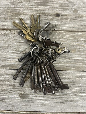 #ad Vintage Keys Lot Skeleton Antique Old Key Lot $90.00