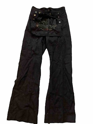 #ad Vtg US Navy Cracker Jack Wool Bell Bottom Uniform Pants Anchor Liberty Stitch $39.99