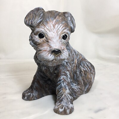 #ad 6.75” Vintage Ceramic Terrier Puppy Dog Hand Painted Animal Figurine Decor❤️ $18.50